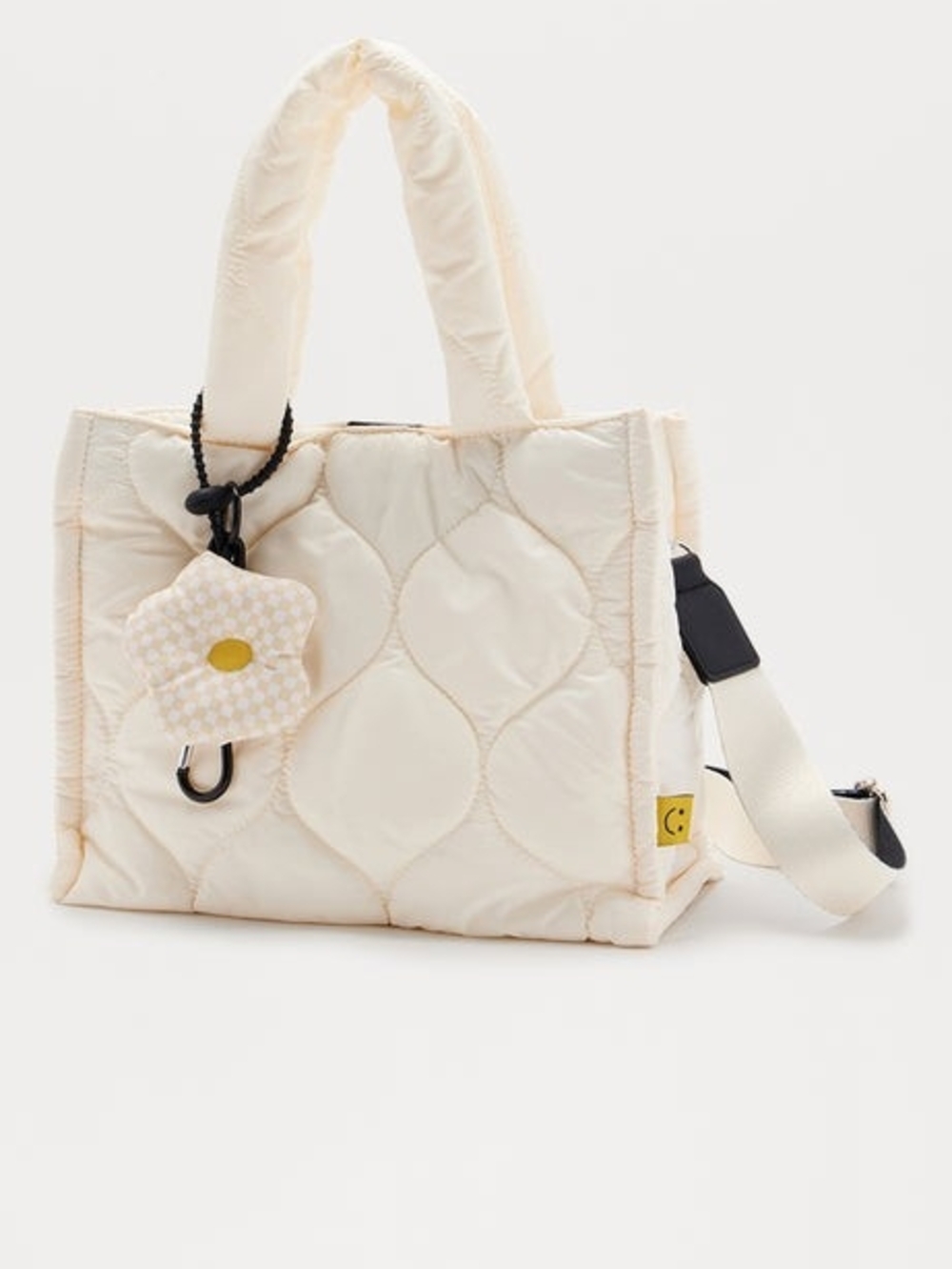 ☁️ LIKE DREAMS Sweet Dreams Puffer Crossbody Bag Ivory NWT Floral Charm 🏵